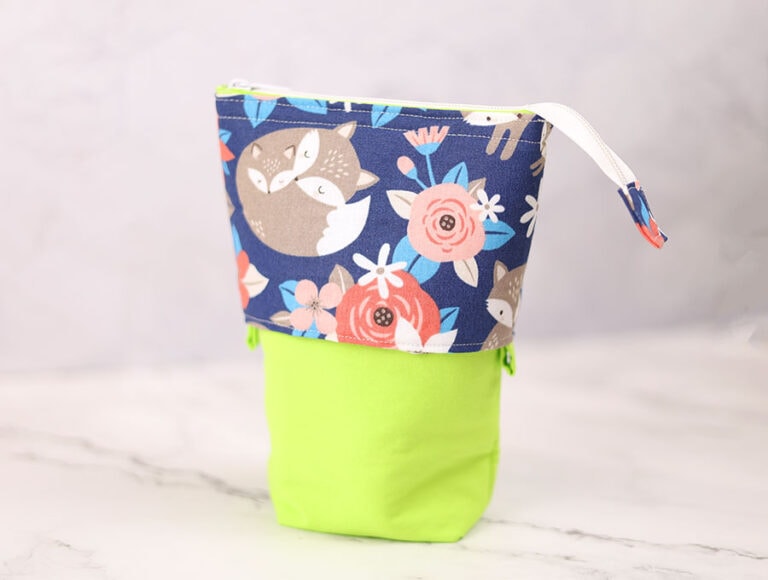 DIY Sliding Pencil Case With Free Pattern [Stand Up Pen Pouch VIDEO] ⋆