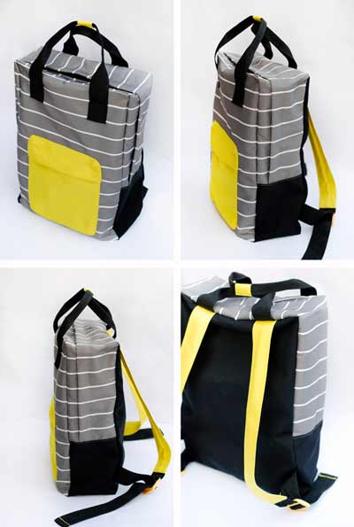 DIY Rectangular BACKPACK for students and pre-schoolers