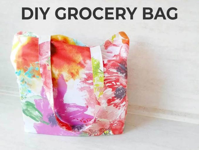 DIY Reusable Grocery Bag Tutorial + FREE Pattern ⋆ Hello Sewing