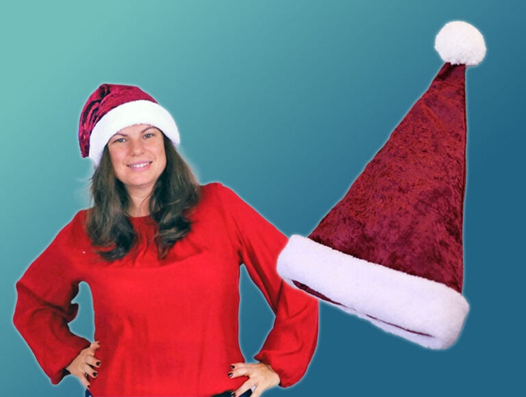 DIY Santa Hat with Sewing Pattern in 4 sizes [VIDEO]
