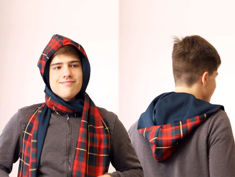 DIY Hooded scarf – How to make a Scoodie [Scarf with a hood]
