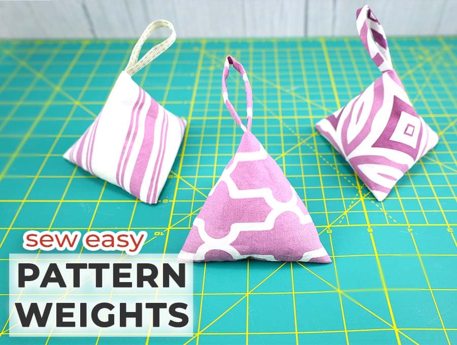 Diy Sewing Pattern Weights Easy Triangular Fabric Weights Video Hello Sewing