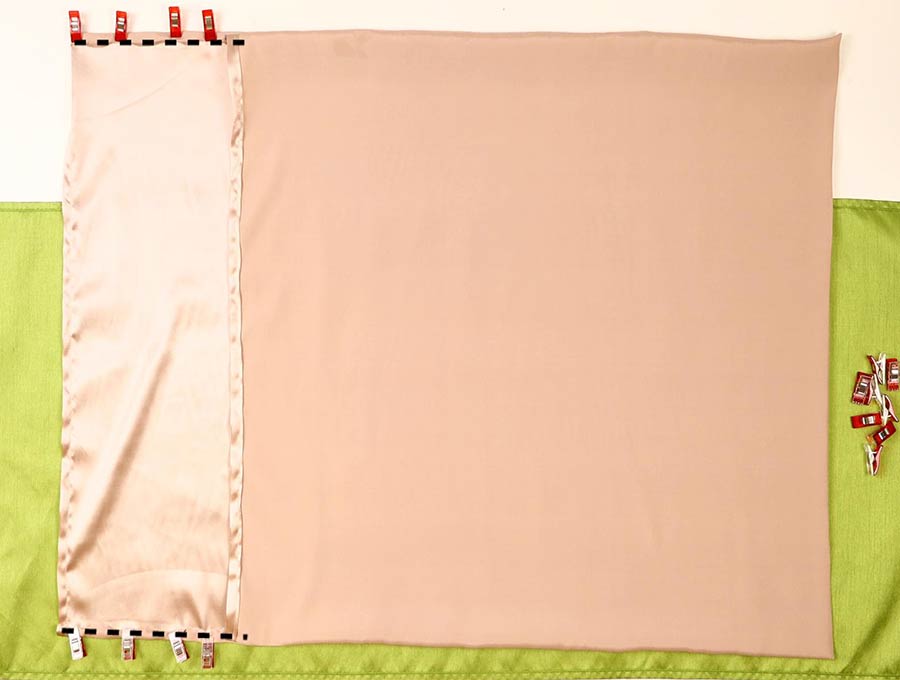 sew the sides of the flap of the silk pillowcase