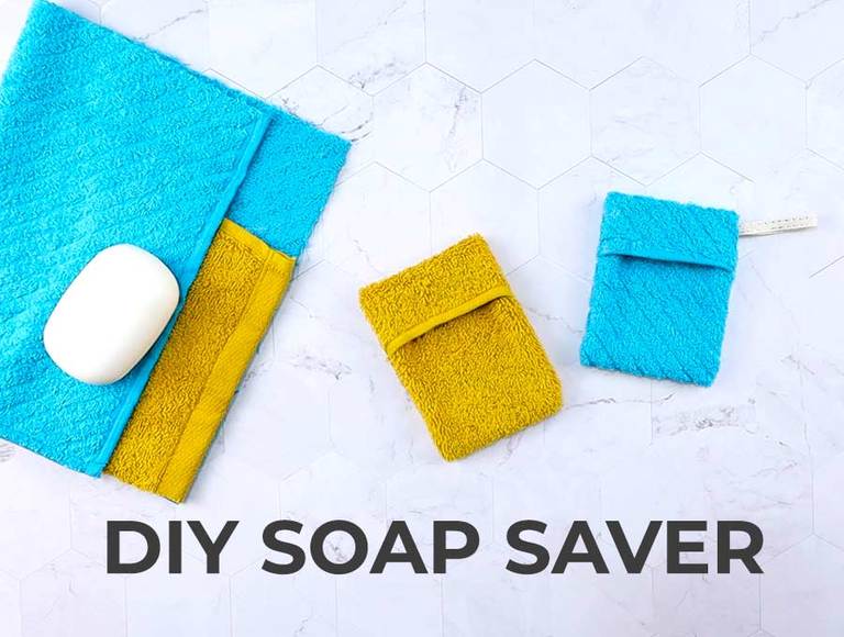 DIY Soap Saver Pouch out of Washcloth (VIDEO)