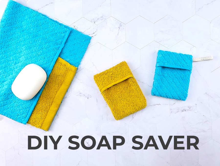DIY soap saver pouch out of washcloth