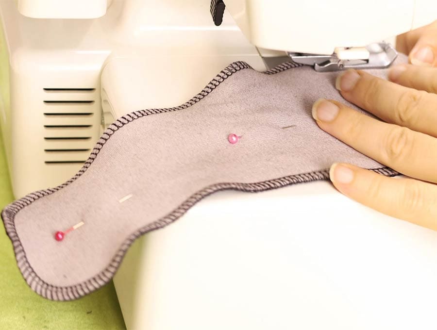 serging the diy socks