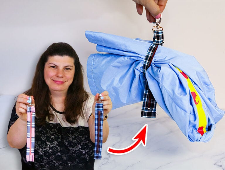 DIY Straight Zipper Jacket Holder // Jacket Gripper for a Handbag or Backpack // Hands-free!