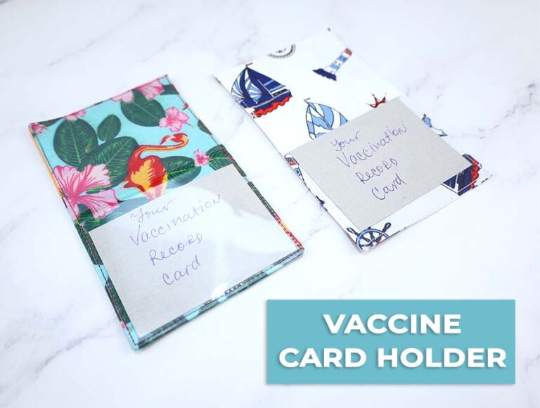 How to Sew a Vaccination Record Card Holder for 1 or 2 people