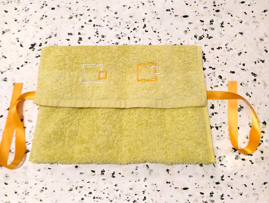 diy washcloth travel kit