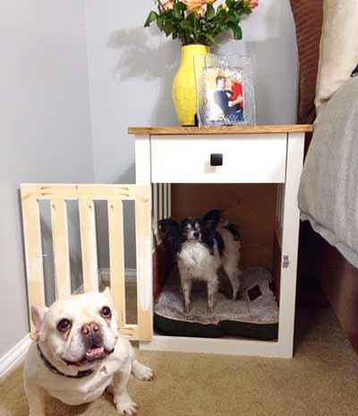Dog crate nightstands