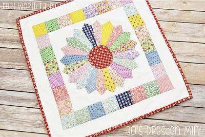 dresden small quilt project and tutorial