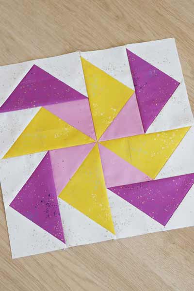 Dutchmen’s puzzle pinwheel quilt block
