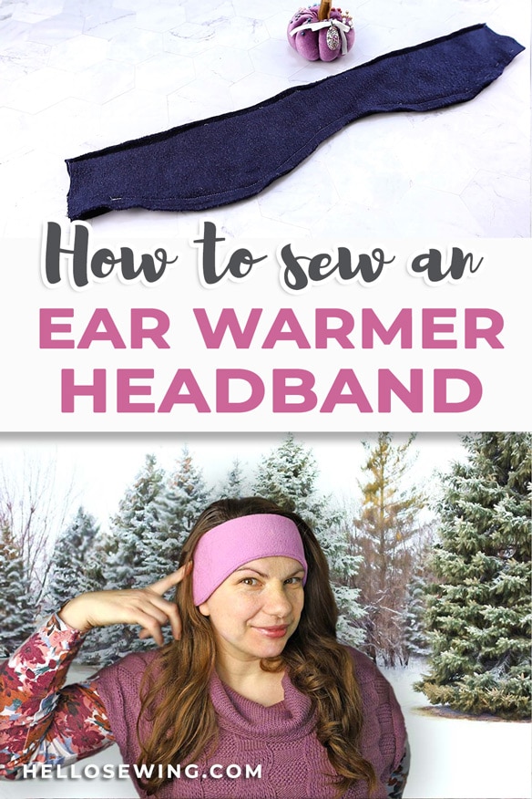 how to sew an ear warmer headband out of fleece