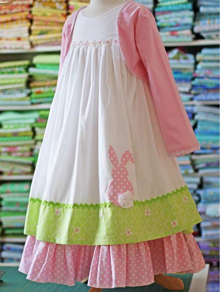 easter dress with cute bunny detail