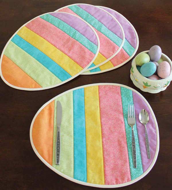 easter eggs placemats