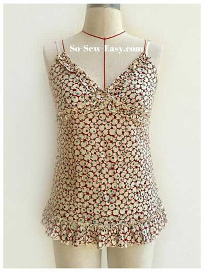 Floaty Camisole Sewing Pattern Download for Flowy Fabrics Top