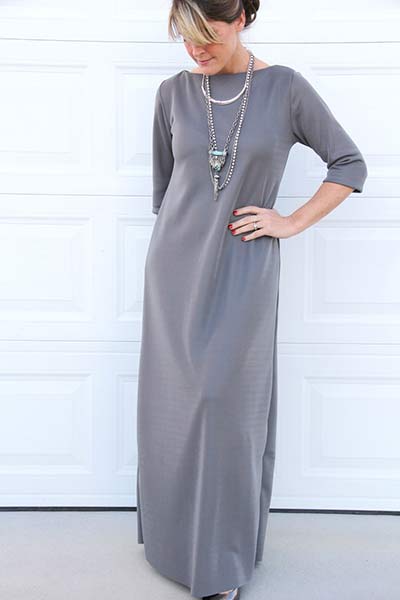 Aja Plunging Neckline Maxi Dress Tutorial and Free Pattern – the