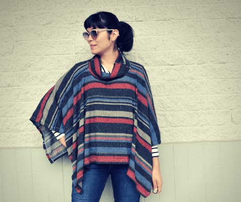 simple and easy poncho sewing pattern