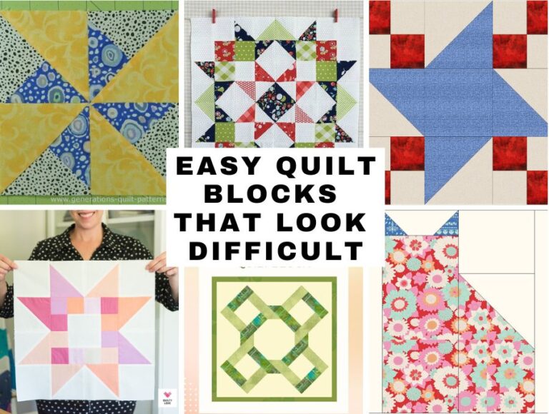 Easy quilt blocks that look difficult – These are not as hard as you think!