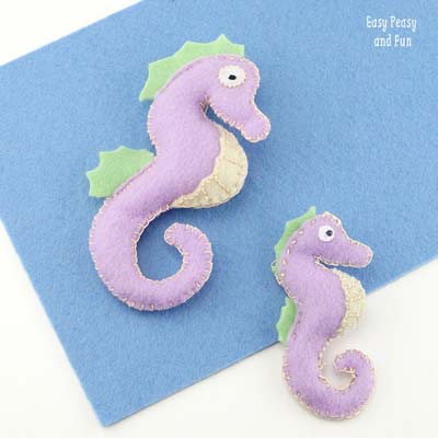 free felt seahorse pattern