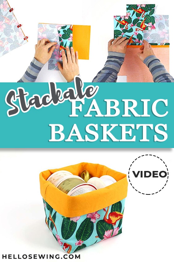 Reversible Fabric Baskets - Free Sewing Pattern