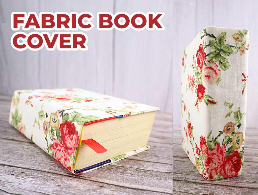 How To Make A Fabric Book Cover (VIDEO) - Easy Book Jacket