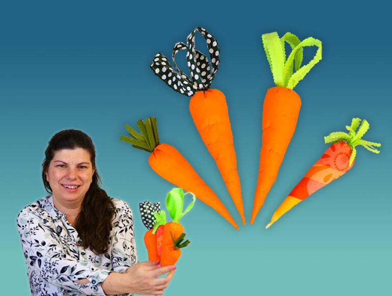DIY Fabric Carrot (Large or Small) with 2 diferent kinds of stems