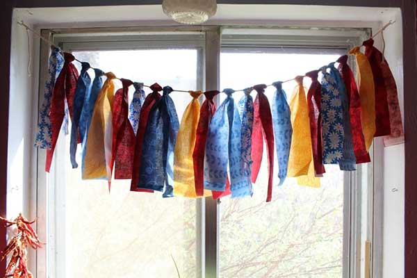 No sew fabric garland