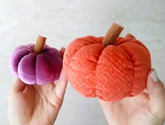 fabric pumpkins