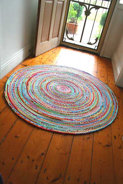 Fabric rug tutorial