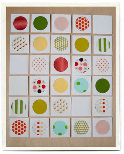 Fabric Scrap Memory Game for the kids