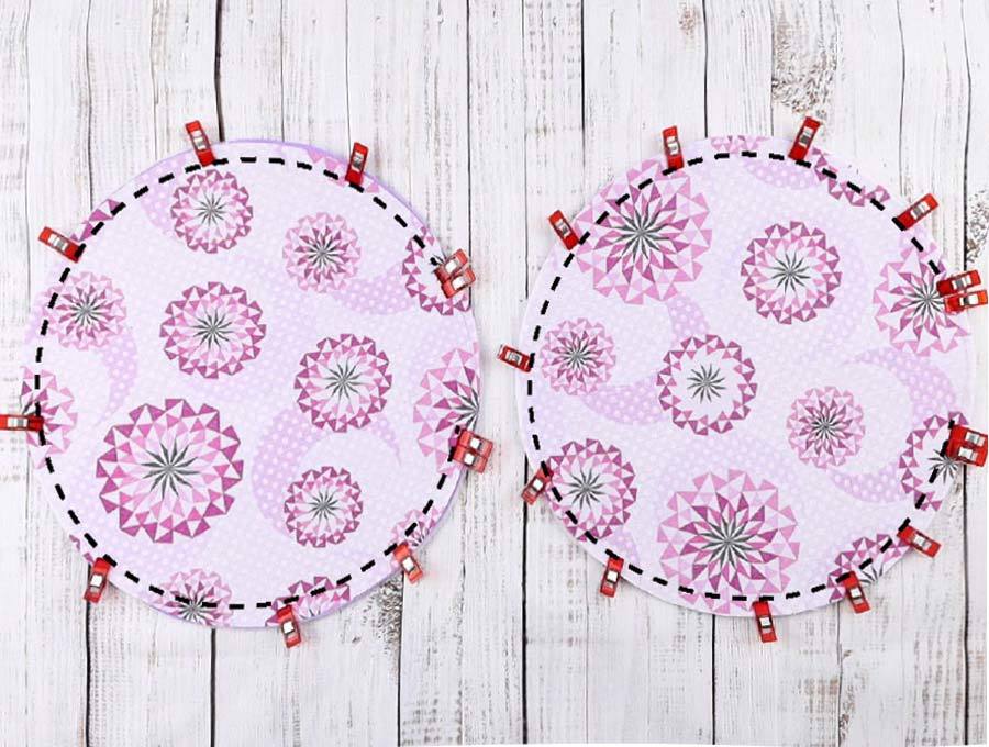 stitch the fabric tortilla warmer sandwiches