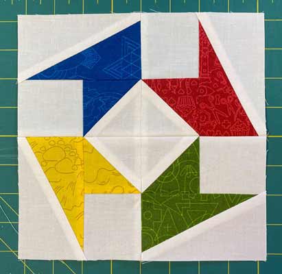 12” fancy foot quilt block