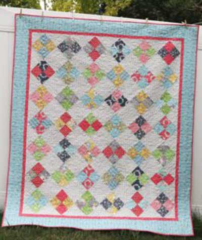 Farmhouse four patch quilt