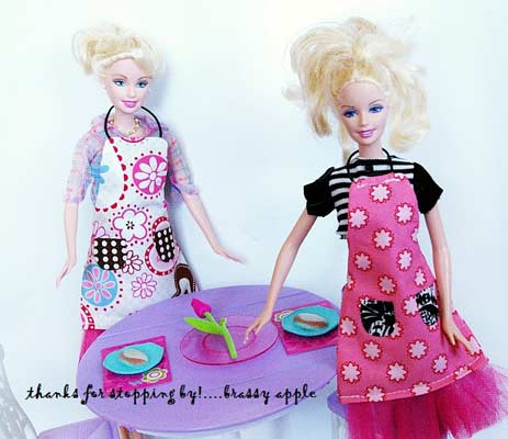 fashion apron for barbies