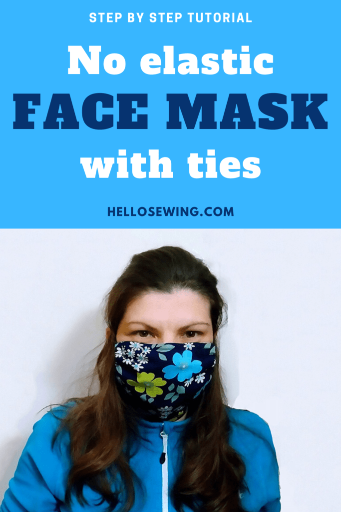 How to Make a Face Mask WITHOUT Elastic  How to Make a Face Mask with  Ties 