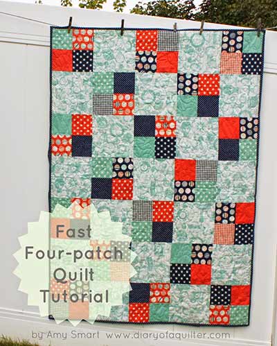 Four patch quilt pattern
