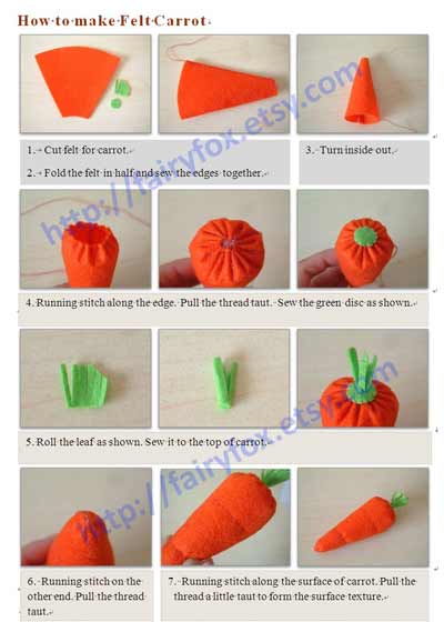 How to make felt carrot