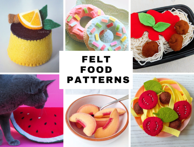 diy felt food patterns