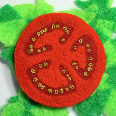 Felt Tomato Slice Tutorial