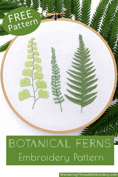 Botanical Ferns Embroidery
