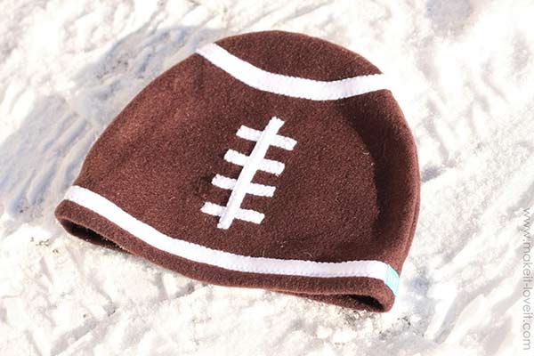 fleece football hat