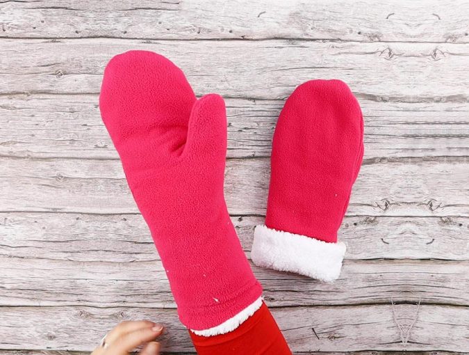 How To Make Fleece Mittens With Faux Fur Lining - Free Mitten Pattern ⋆ ...