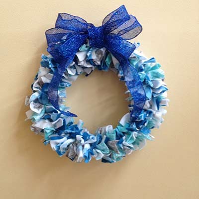 fleece wreath