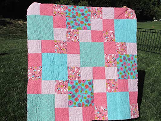 floating squares rag quilt