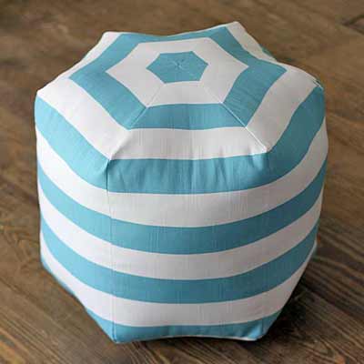 Hexagon floor pouf pattern