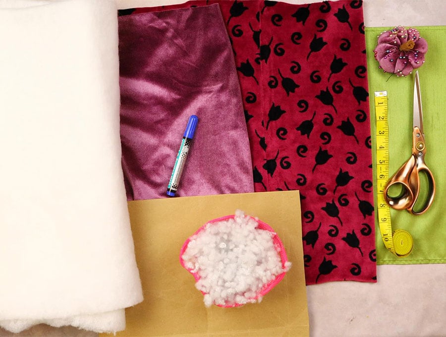 flower shaped pillow supplies