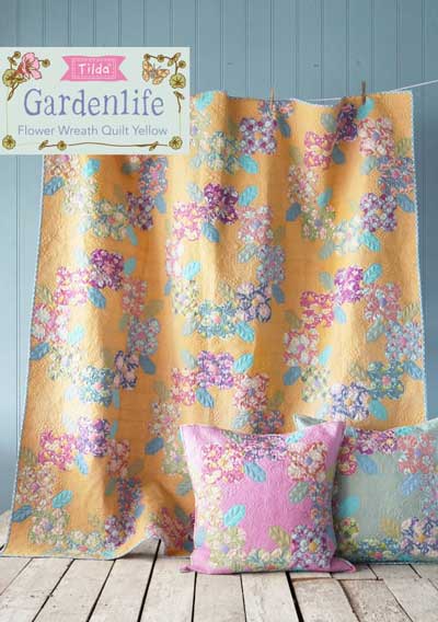 Garden life - Garden wreath quilt yellow