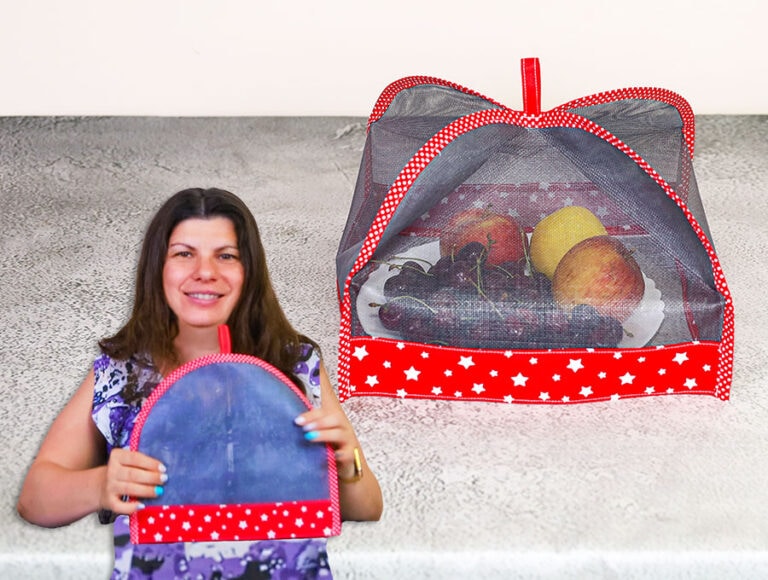 DIY Foldable Mesh Food Cover // Pattern and Video