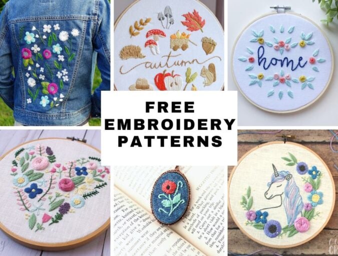 26+ Free Hand Embroidery Patterns (Adorable And Easy) ⋆ Hello Sewing